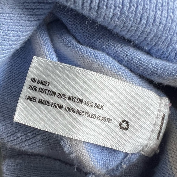 GAP Silk blue stripe nautica academy long cardigan preppy luxury womens S pocket - Picture 10 of 10